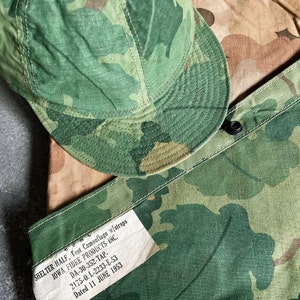 A3 Mechanic Cap Original Mitchell Camouflage 1953 image 1