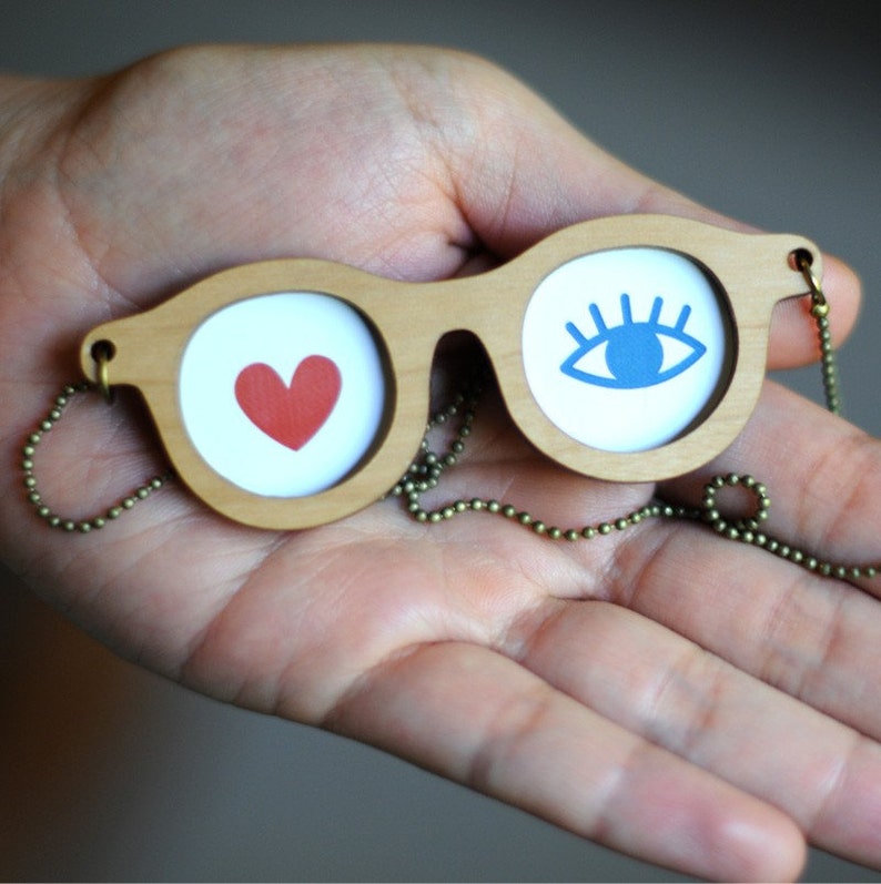 Glasses Necklace Etsy