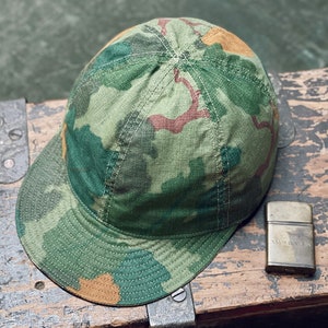 A3 Mechanic Cap Original Mitchell Camouflage 1953 image 3