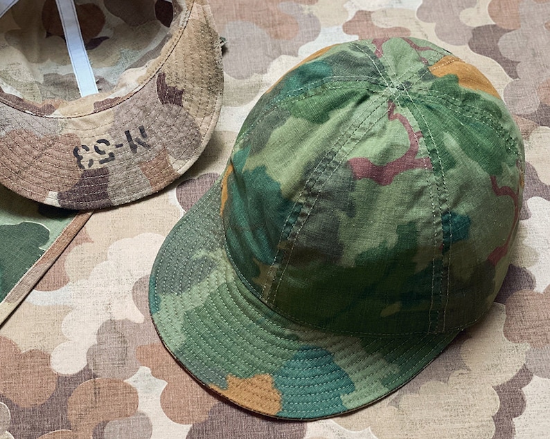 A3 Mechanic Cap Original Mitchell Camouflage 1953 image 4