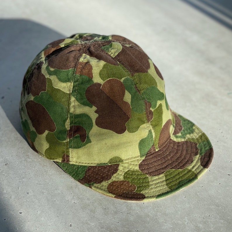 Gorra de mecánico A3 Camuflaje de piel de rana original 1943 imagen 3