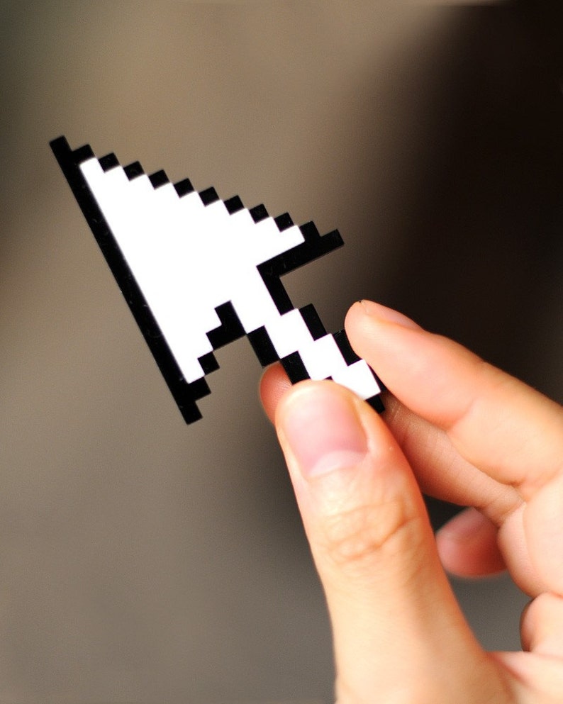 Mac Pixel Cursor brooch / necklace image 2