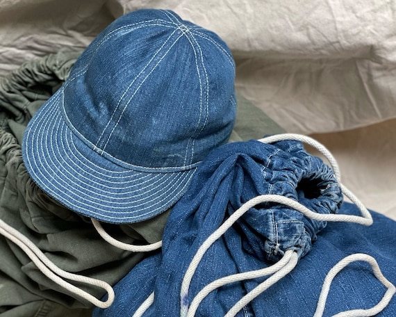 WWII us army air force a3 デニム メカニック キャップ A3 Mechanic Cap - Original WWII USN Denim Duffle Bag - Etsy