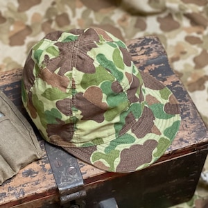 Gorra de mecánico A3 Camuflaje de piel de rana original 1943 imagen 9