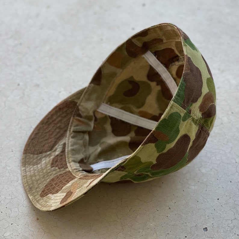 Cappello da meccanico A3 Mimetico originale in pelle di rana 1943 immagine 4