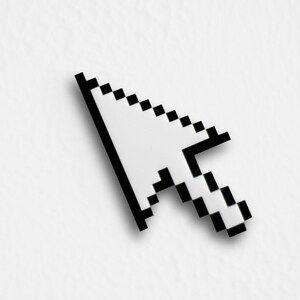 Mac Pixel Cursor brooch / necklace image 1