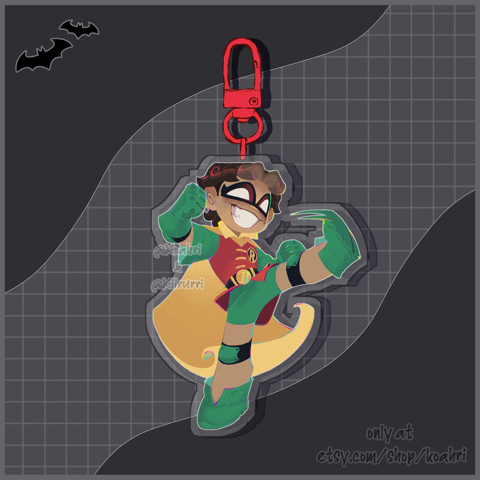 DC ROBIN (BATFAM) Keychains - Etsy
