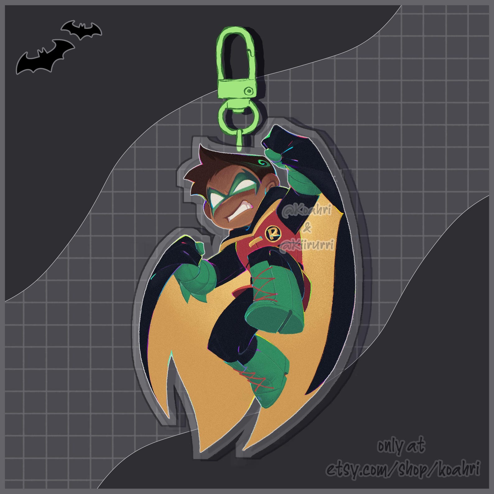 DC ROBIN (BATFAM) Keychains - Etsy