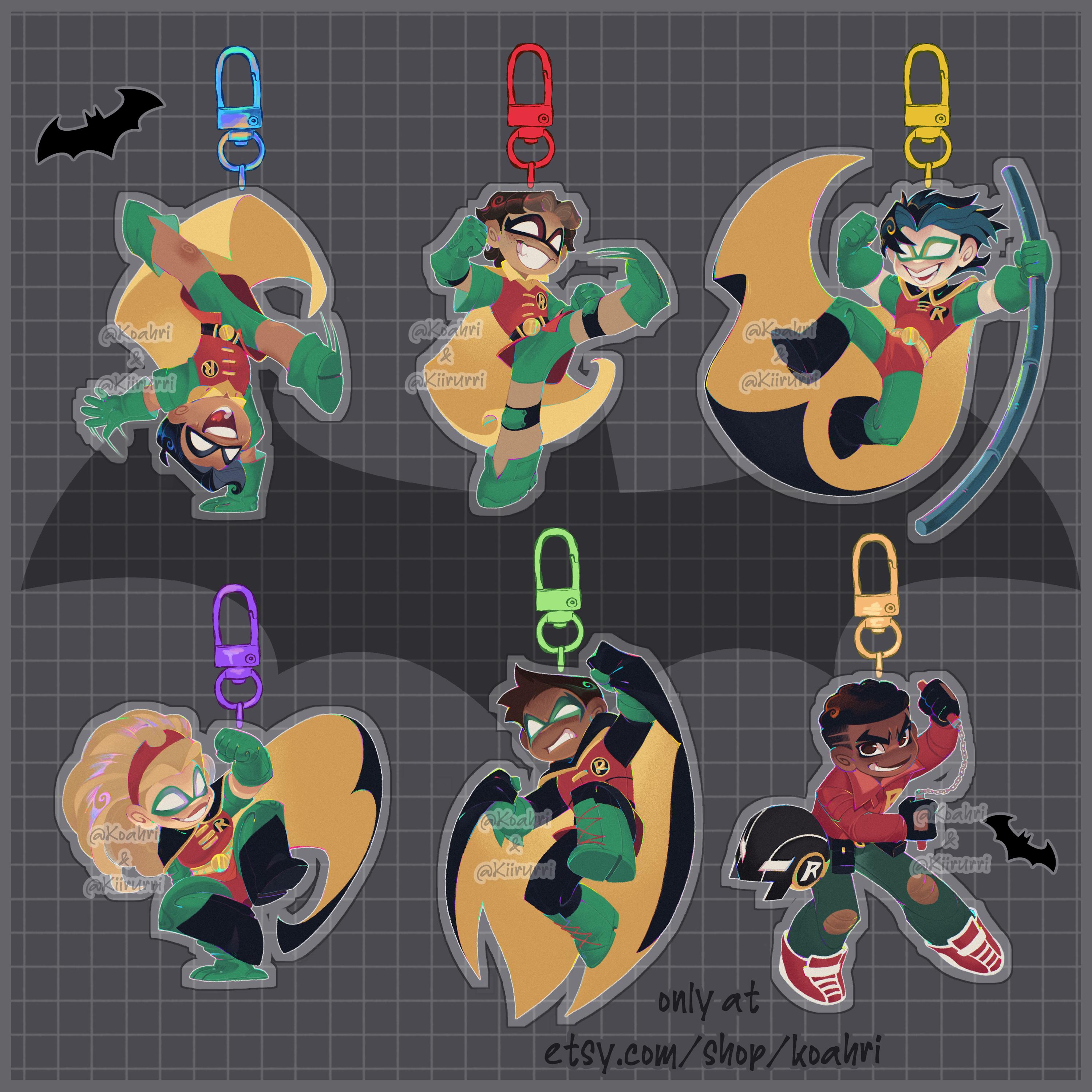 DC ROBIN (BATFAM) Keychains - Etsy