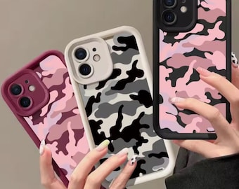 Camo Phone Case | Shockproof Protective iPhone Case | Trendy Camouflage Design