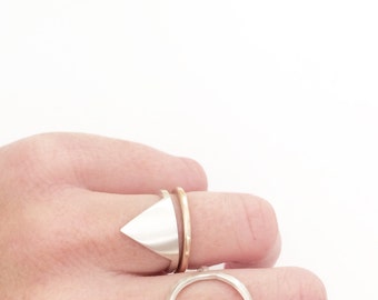 Triangle ring / silver stacking ring