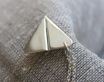 Sterling Silver Paperplane Necklace | Handmade Jewelry On Sale