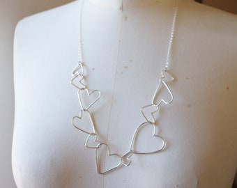 Chain of hearts / hearts link chain / handmade chain