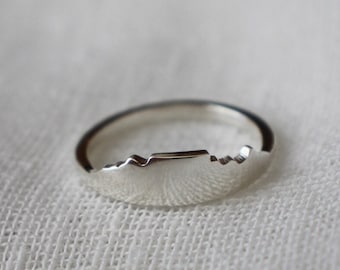 Table Mountain ring / Cape Town South Africa / silver Africa jewelry