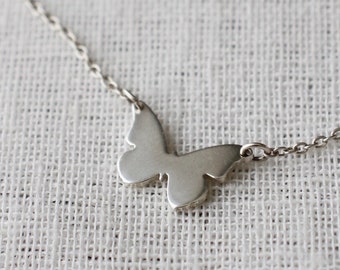 petite butterfly necklace / beautiful & dainty butterfly charm / birthday gifts for her
