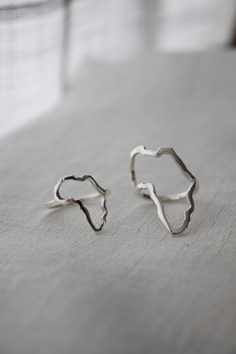 Big Africa Ring / Bold Africa Ring / Large Africa Outline Ring ...