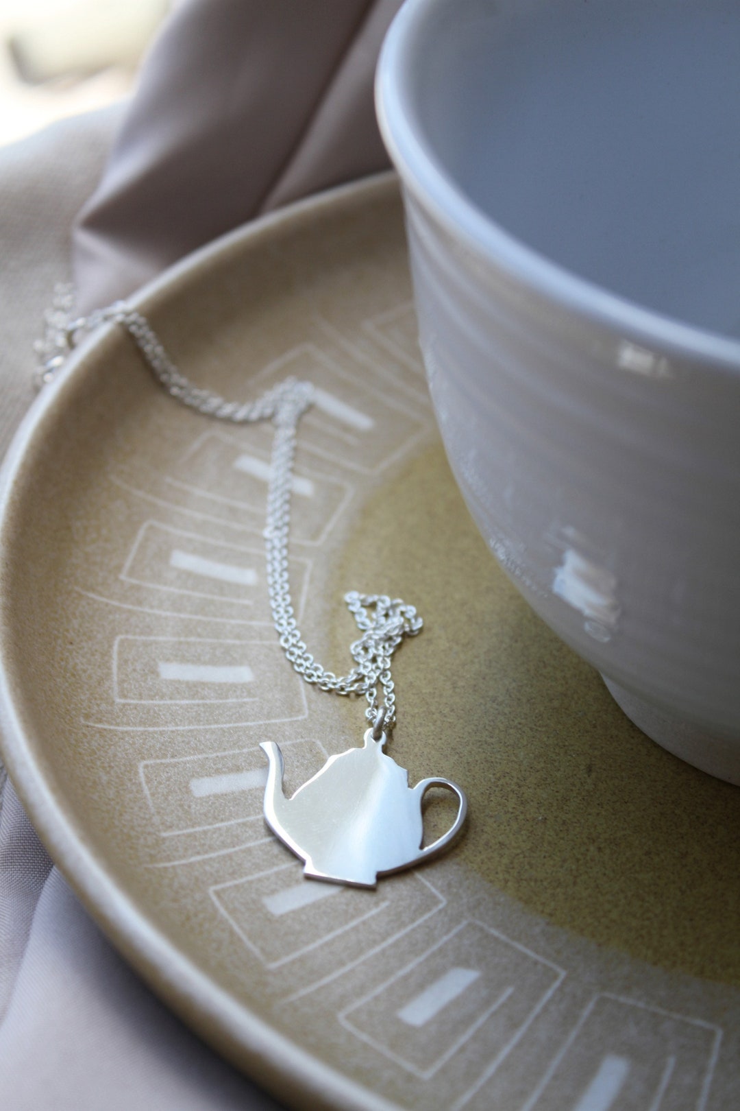 Teapot Necklace / Teapot Pendant / Mad Hatters Tea Party / Etsy