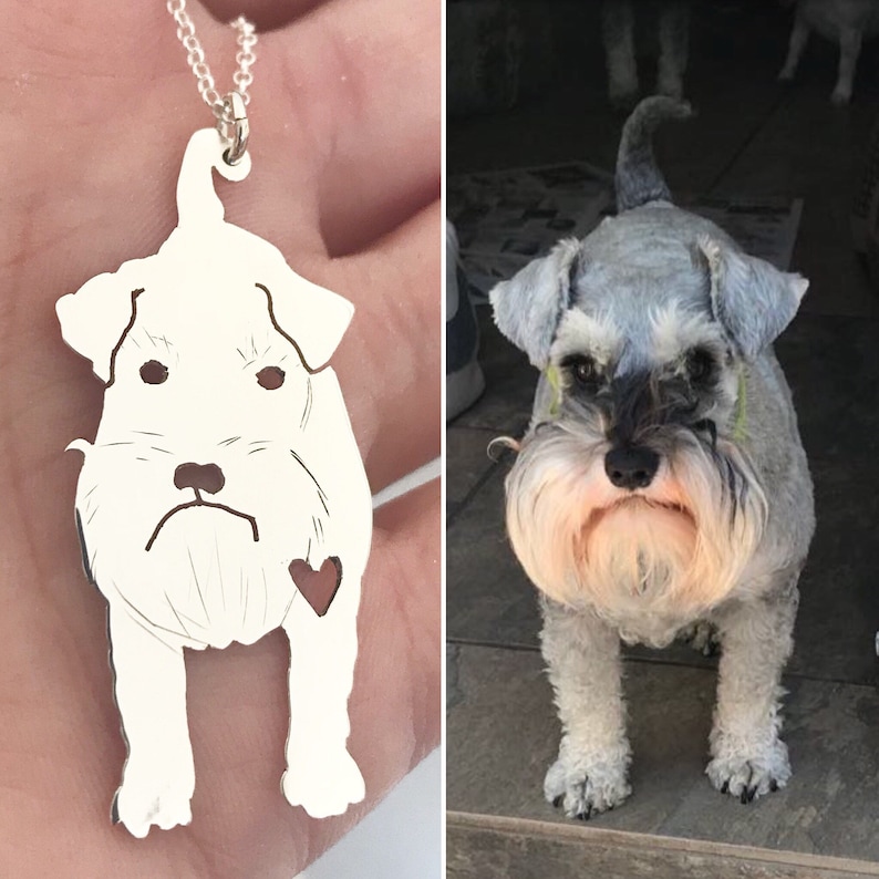 personalized pet portrait necklace / cat necklace / your dog pendant / animal jewelry / dog necklace from photo / memorial jewelry image 1
