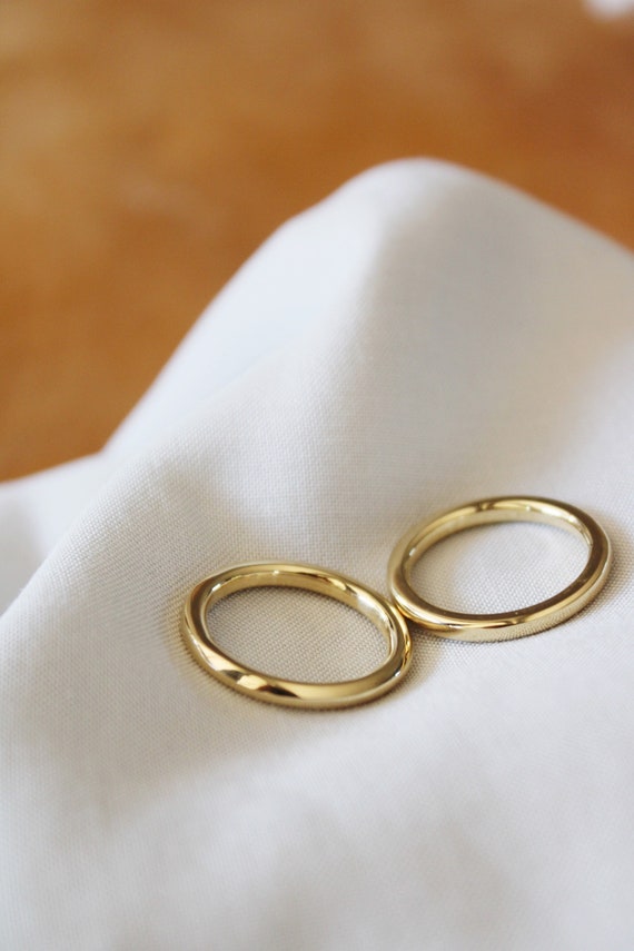 Fully Round Gold Ring Yellow Gold Stacking Ring 2mm Round Gold