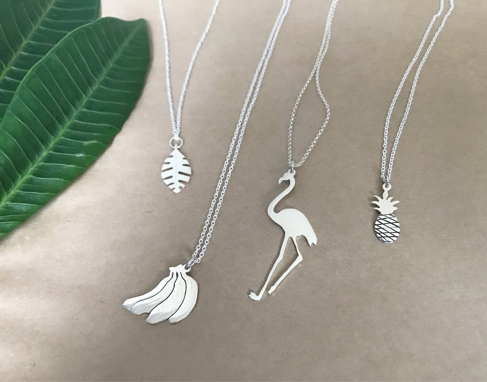 Flamingo Necklace / Silver Flamingo Pendant / Tropical Jewelry Etsy