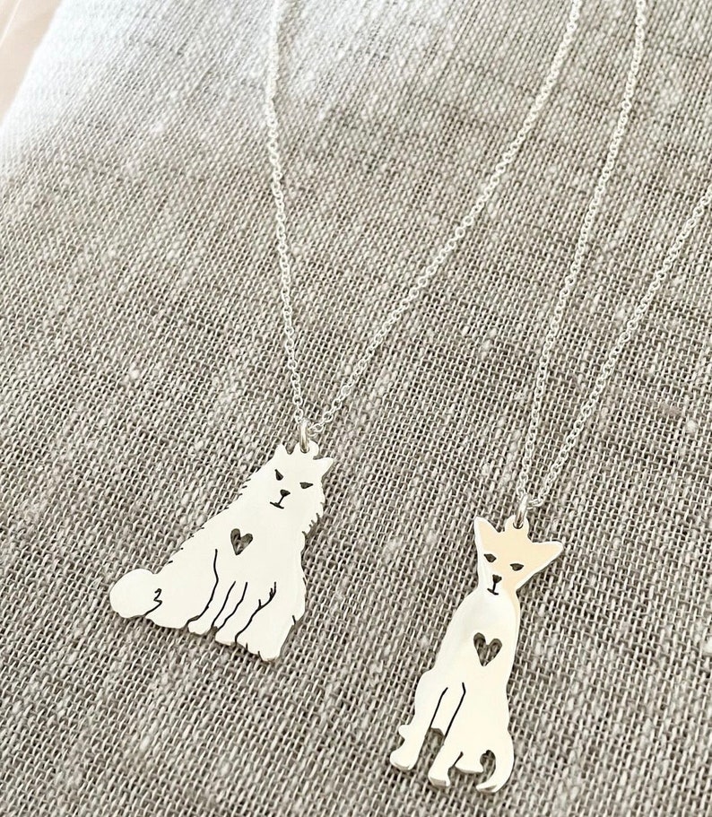 personalized pet portrait necklace / cat necklace / your dog pendant / animal jewelry / dog necklace from photo / memorial jewelry image 3