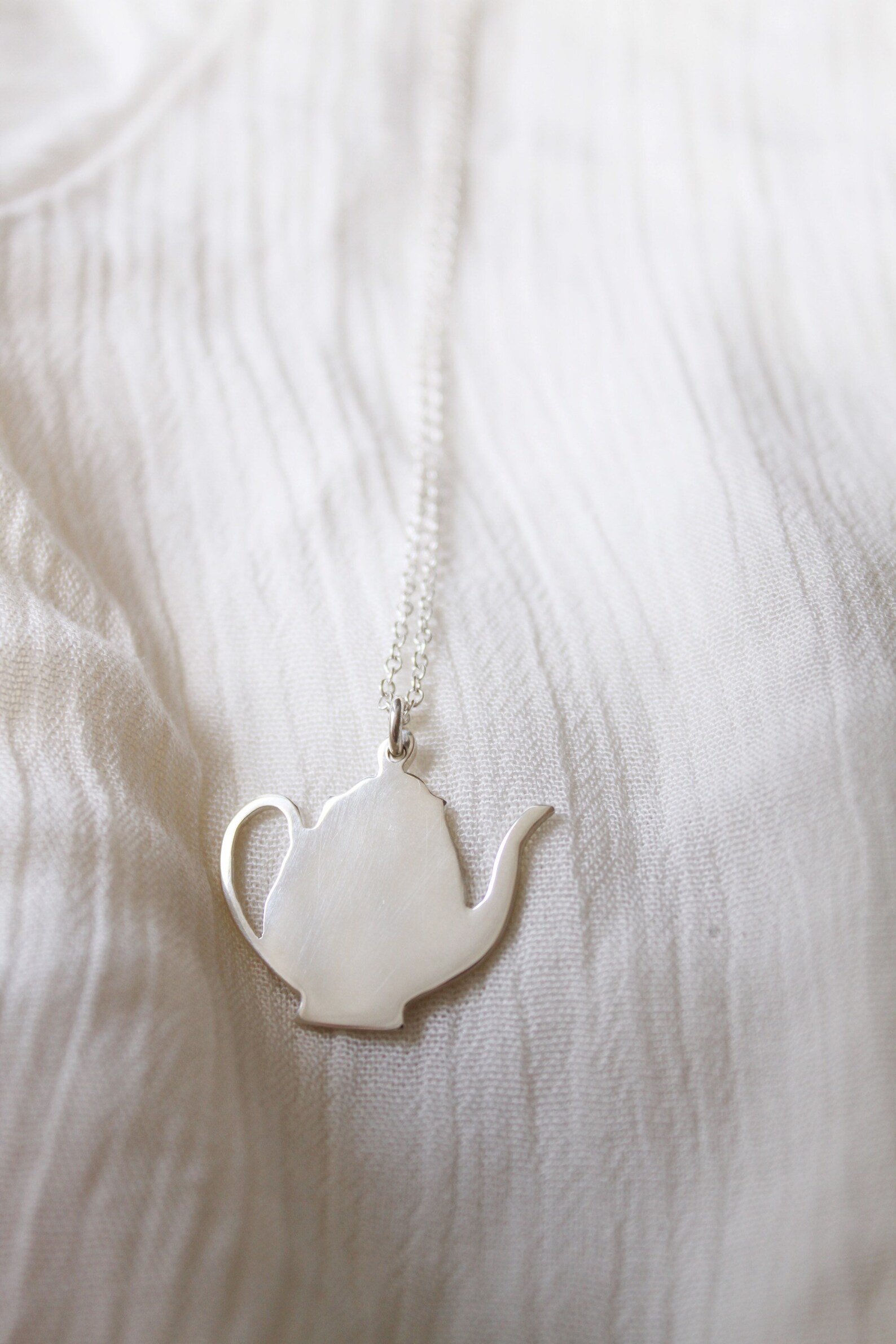 Teapot Necklace / Teapot Pendant / Mad Hatters Tea Party / Etsy