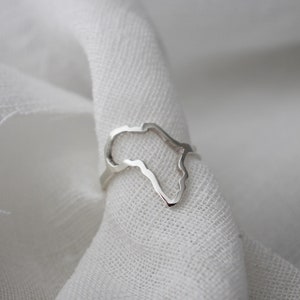 Sterling Silver Africa Outline Ring - Handmade African Keepsake - Etsy