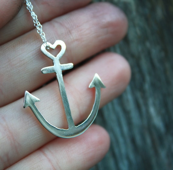 Dainty anchor necklace sale