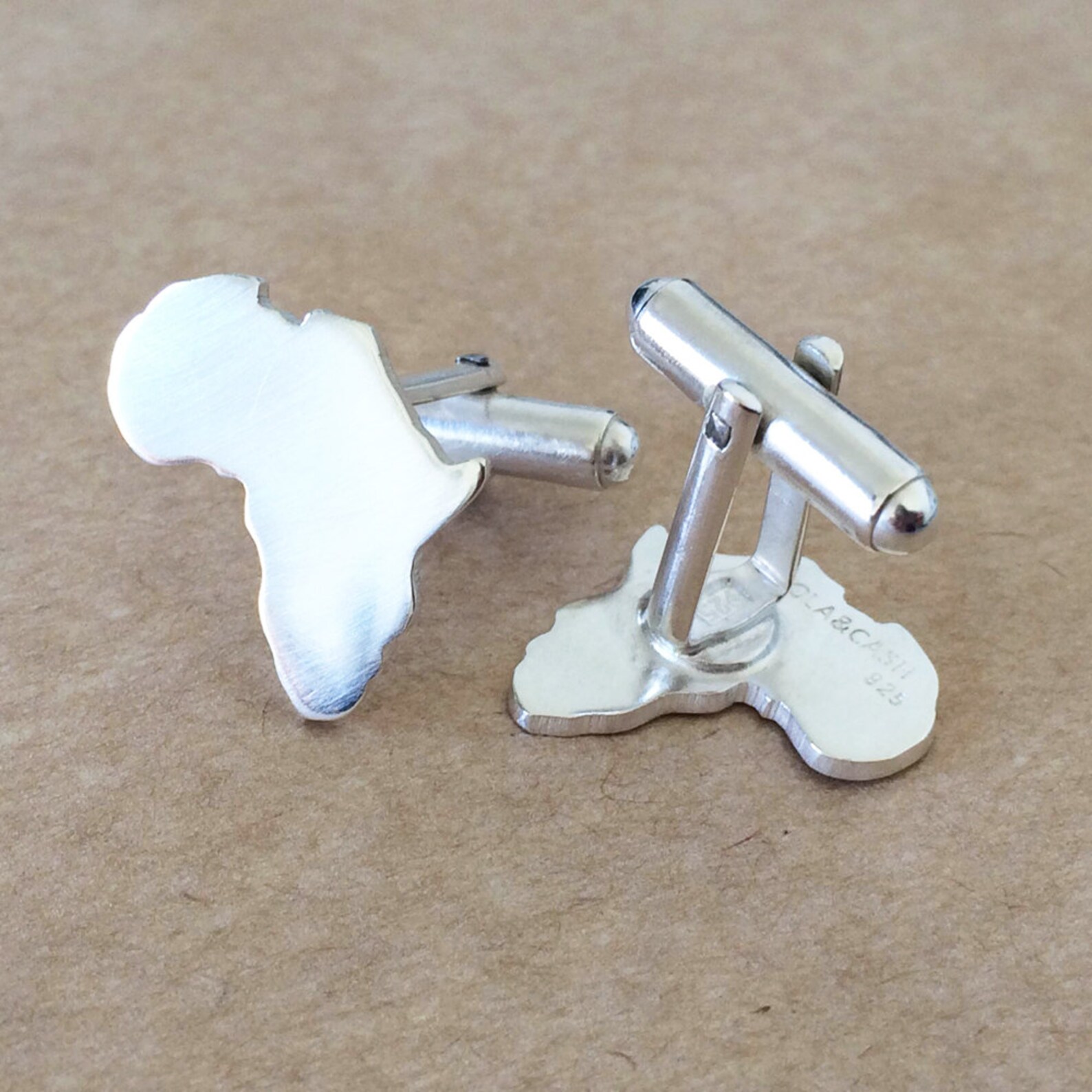 Africa cufflinks silver Africa cufflinks African wedding Etsy