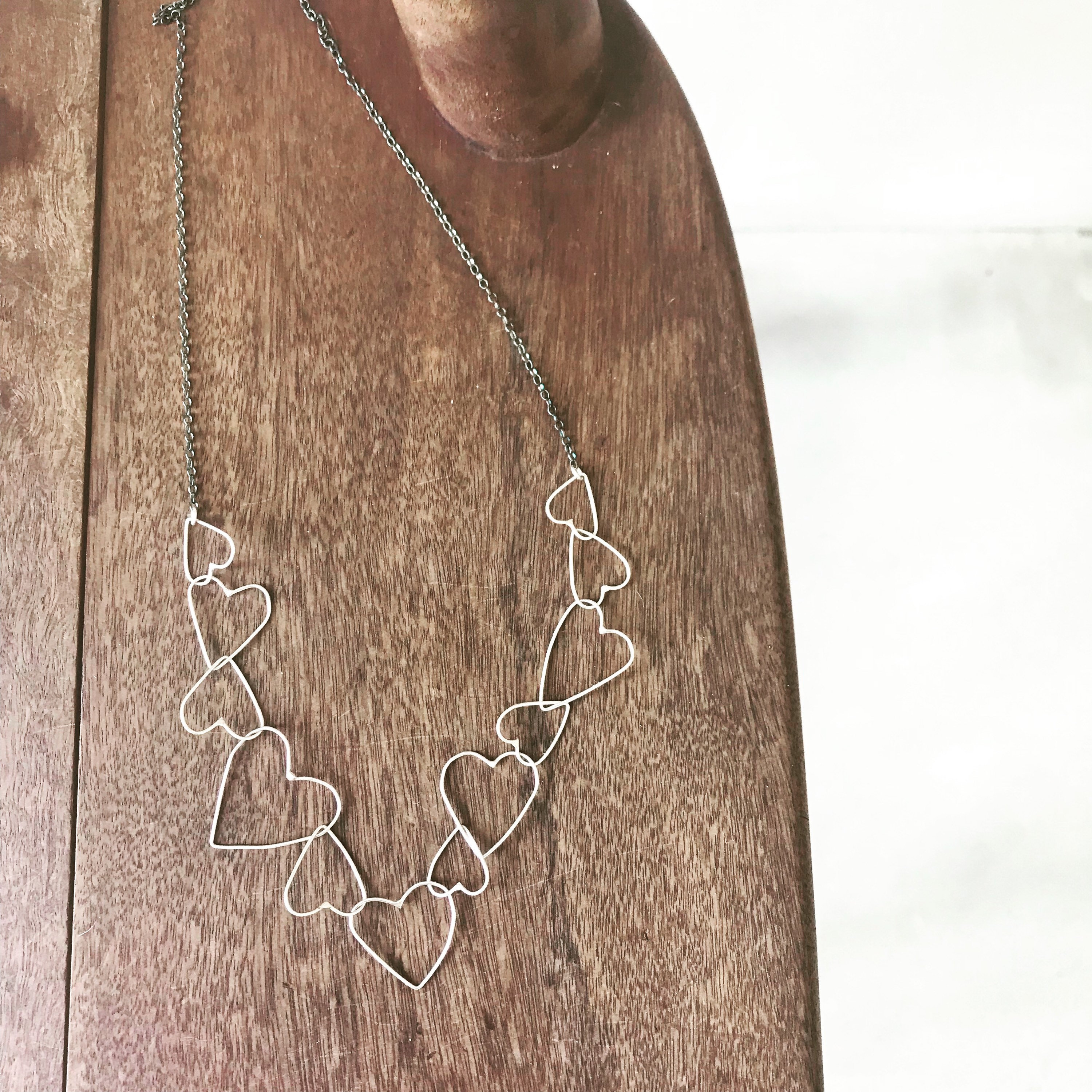 Chain of Hearts / Hearts Link Chain / Handmade Chain - Etsy