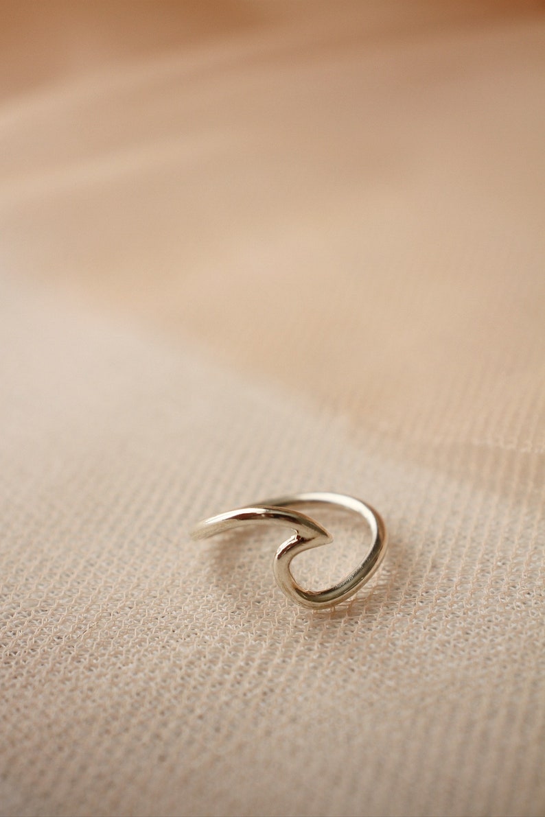 Silver Stackable Rings Ocean Chunky Silver Wave Ring / Ocean Lover 90's Stacking Rings - Etsy