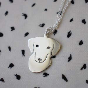 custom pet silhouette pendant / pet necklace / dog pendant / cat necklace / personalized photo necklace / dog memorial gift