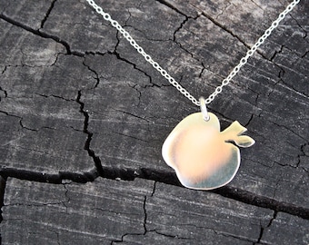 apple necklace / tiny apple pendant / teacher gift / the Big Apple