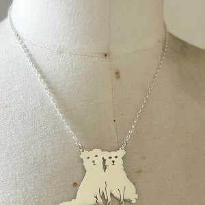 personalized pet portrait necklace / cat necklace / your dog pendant / animal jewelry / dog necklace from photo / memorial jewelry image 2