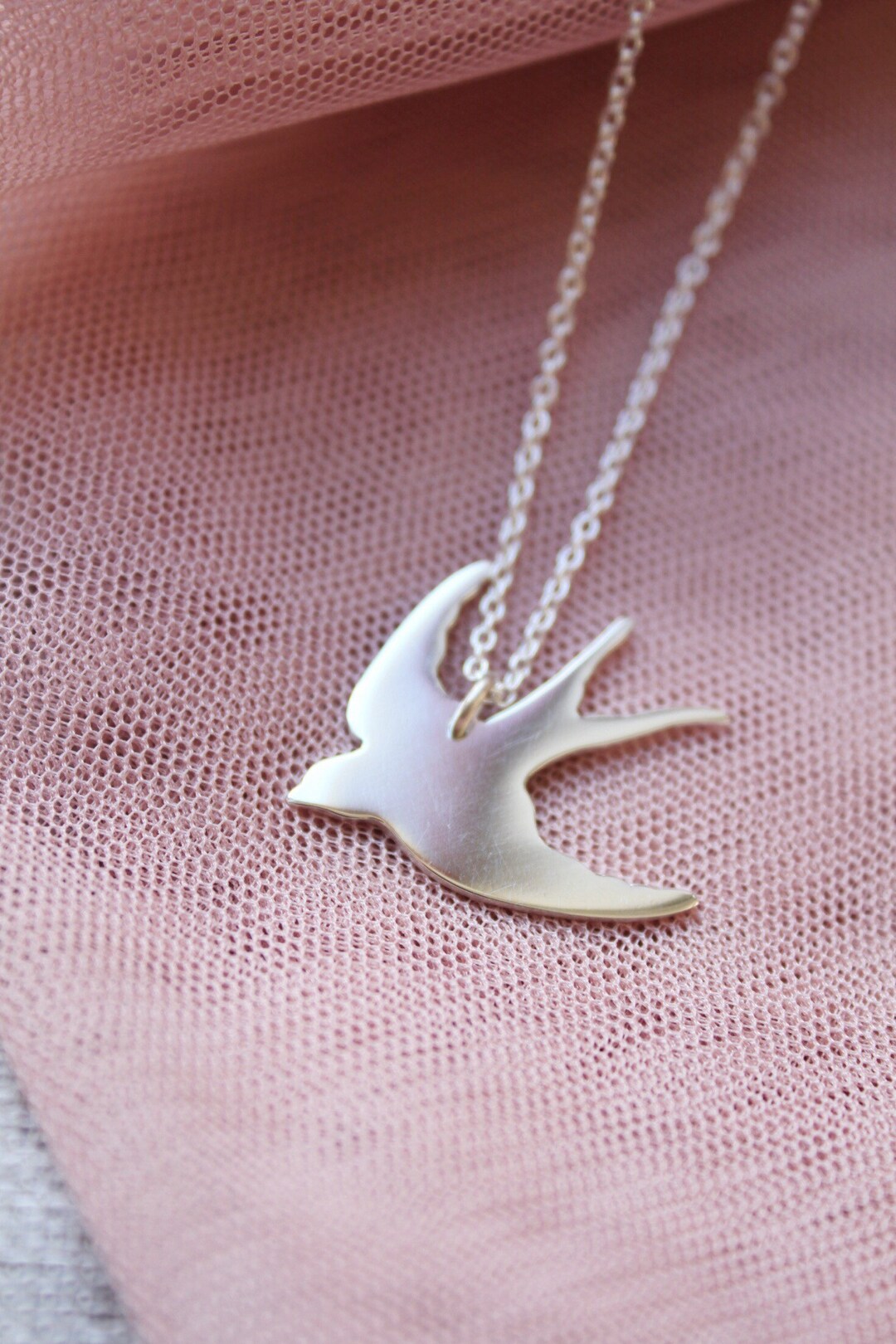 Collier En Argent - Pendentif Oiseaux/hirondelles - Charmant Bijou Vintage - Occasion