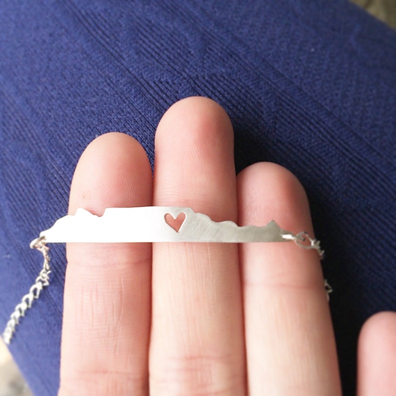 Table Mountain Bracelet / I Love Cape Town / Stacking Layering Etsy