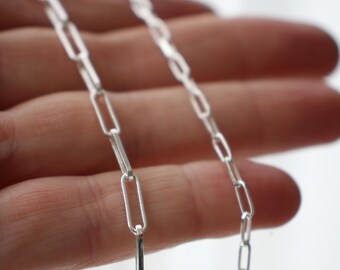 Collana regolabile con catena a graffetta in argento sterling