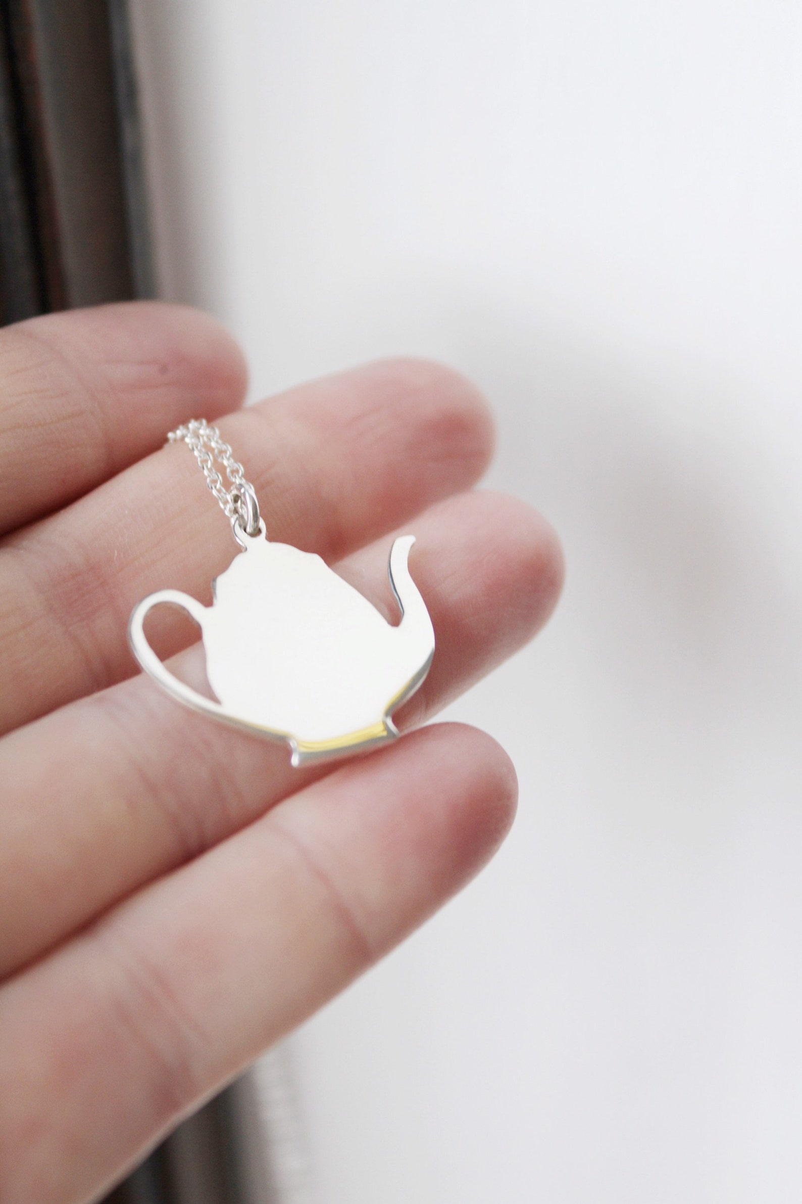 Teapot Necklace / Teapot Pendant / Mad Hatters Tea Party / Etsy