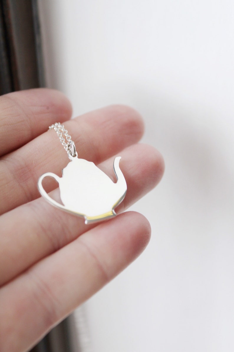 Teapot Necklace / Teapot Pendant / Mad Hatters Tea Party / Etsy