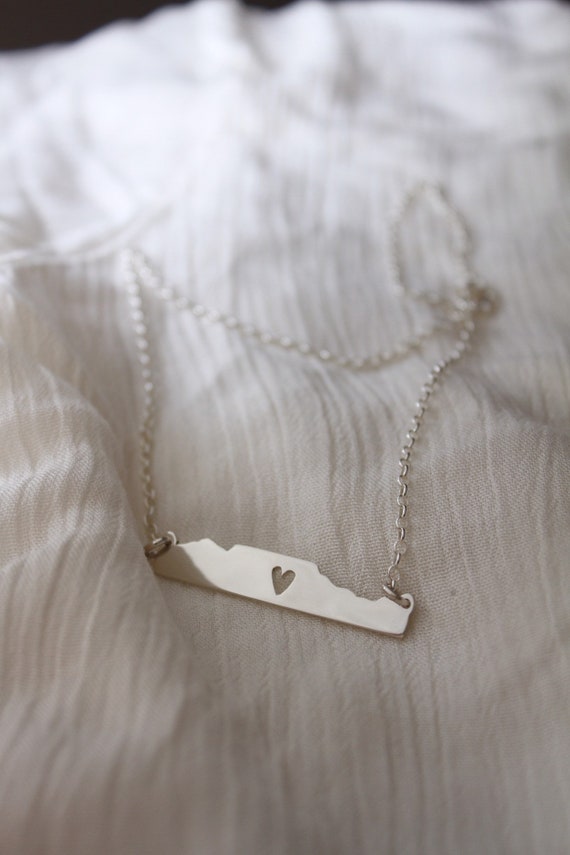 Table Mountain Necklace Cape Town Pendant Mother City Handmade Mountain Necklace South Africa Etsy New Zealand