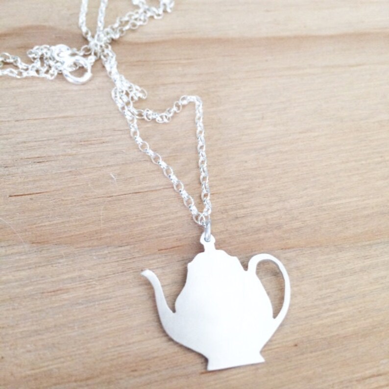 Teapot Necklace / Teapot Pendant / Mad Hatters Tea Party / Etsy
