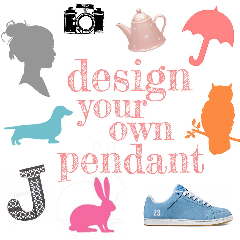 design your own pendant custom necklace silhouette pendant personalized jewelry