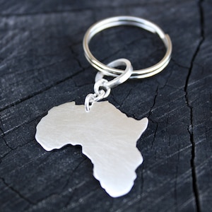 Africa keychain African map continent keyring guys best man gift boyfriend gift