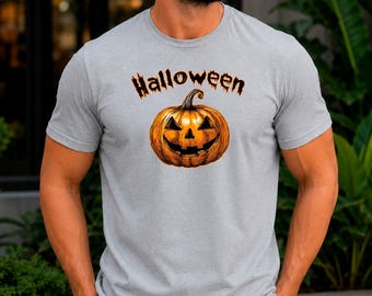 Jack-o'-Lantern Pumpkin Halloween T-Shirt | Spooky Vintage Pumpkin Tee