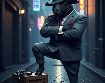 Black Sheep Gangster #2, Impresión digital, Arte mural digital, imprimible