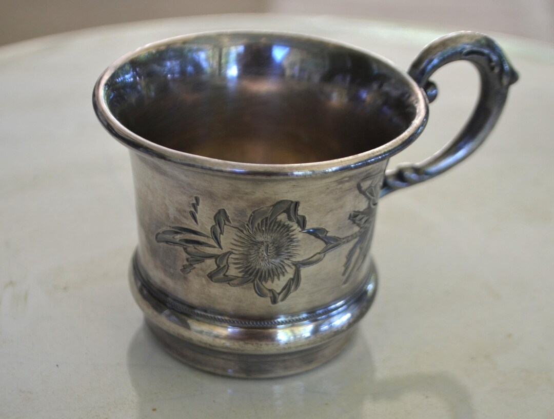 WR Quadruple Silver Plate Cup Handled 210 New York Flower Vintage Etsy