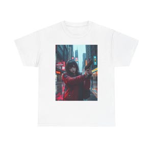 Urban Warrior Graphic Tee, Streetwear T-Shirt, Unisex Heavy Cotton Tee, Cool Casual Wear, Gift for Gamers, Movie Lovers
