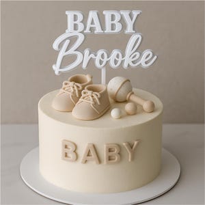 Personalisierte Baby-Kuchendeckel, Babypartytorte, alles Gute zum Geburtstag, Kindernamen-Torte, Feier, Acryl-Kuchendeckel, kundenspezifischer Kuchendeckel
