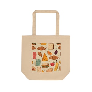 Eco-Friendly Foodie Tote Bag | Reusable Grocery Bag, Shopping Tote, Lunch Bag, Market Tote, Gift for Food Lovers