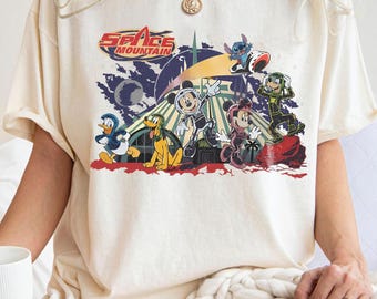 Koszulka Retro Space Mountain, Koszulka Magic Kingdom, Koszulka Myszka i Przyjaciele w Kosmosie, Koszulka Disney, Koszulka Vintage Disney, Koszulka Vintage Space Mountain